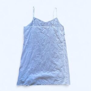 Loft white cotton see through slip on dress gown Size petite M
